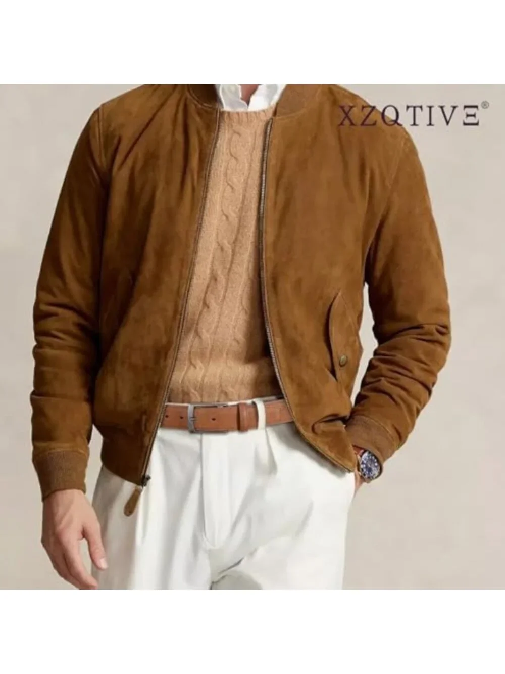 Men's Genuine Leather Suede Dress Belt - Versatile for Jeans & Formal Wear